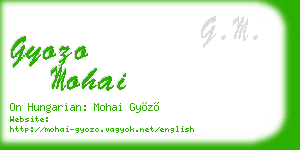 gyozo mohai business card